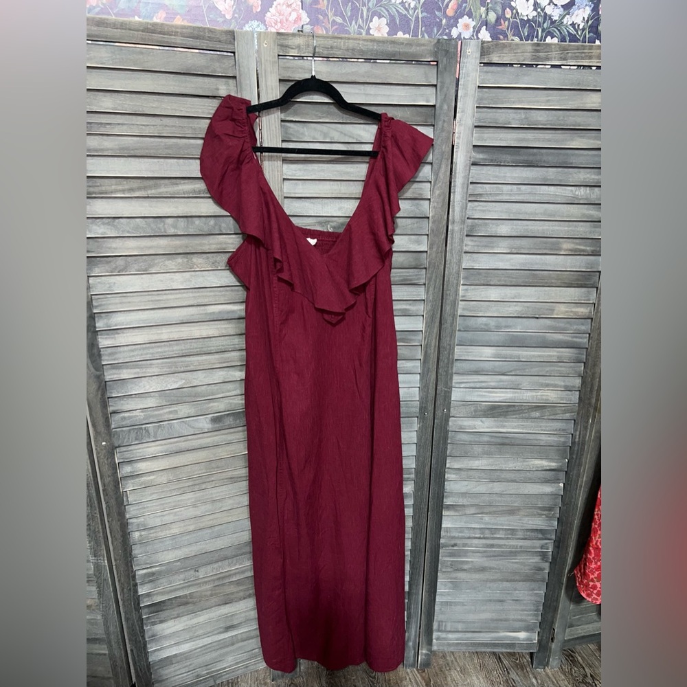 Universal Thread Red Ruffle Dress - Picture 3 of 7